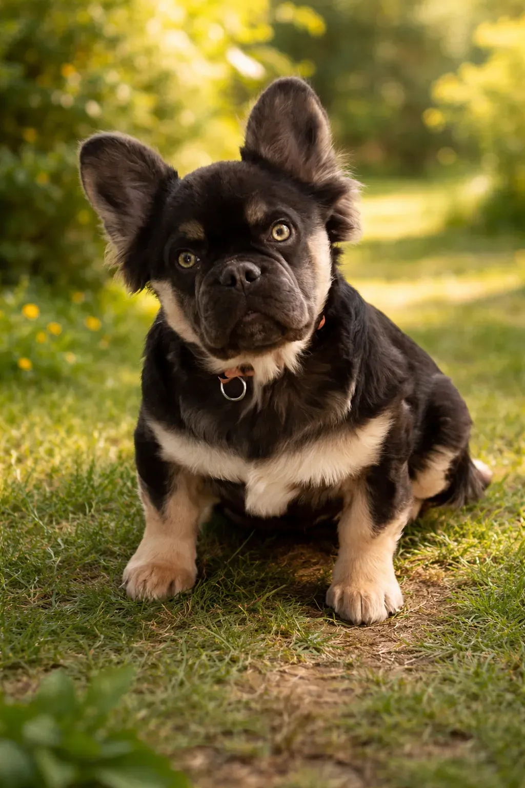 Magnifique bouledogue Français exotique fluffy cocoa tan 