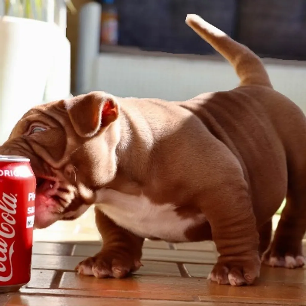 Chiot American bully pocket qui joue sur la terasse
