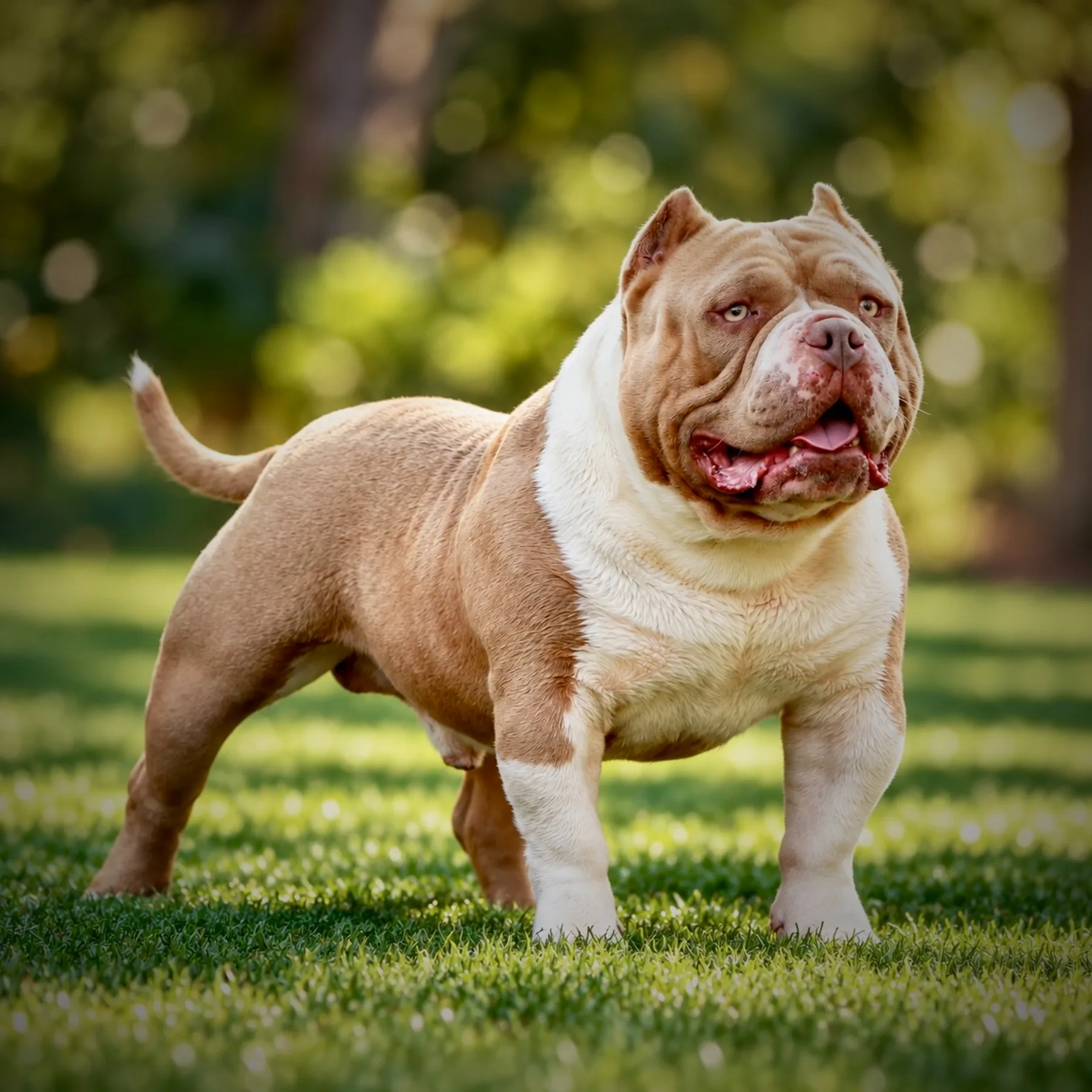 American Bully Pocket couleur champagne compact avec une allure puissante et élégante issus du meilleur élevage de France